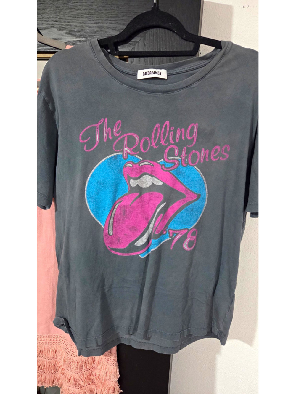 Daydreamer Rolling Stones 1978 Tucson Concert Gray Cotton Tee L Relaxed Fit